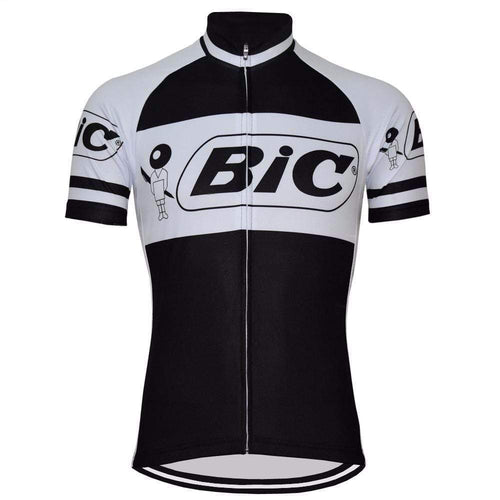 Men's Retro Black Bic Short Sleeve Cycling Jersey