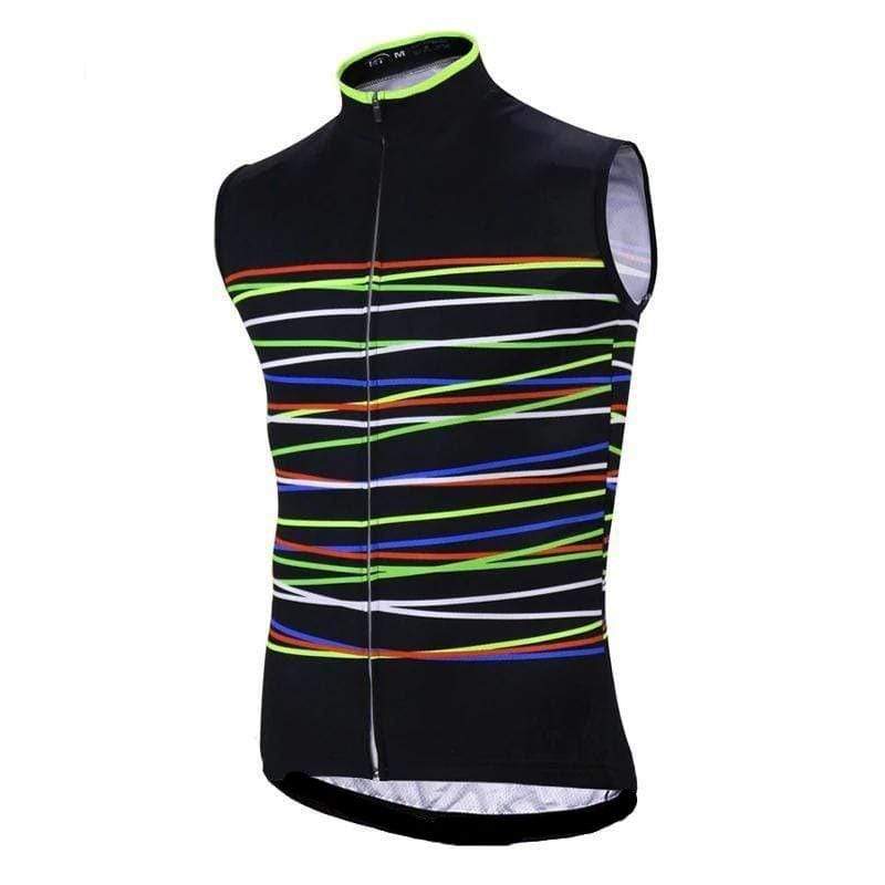 Men's Sleeveless Lines Cycling Jersey