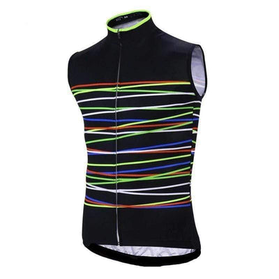 Men's Sleeveless Lines Cycling Jersey