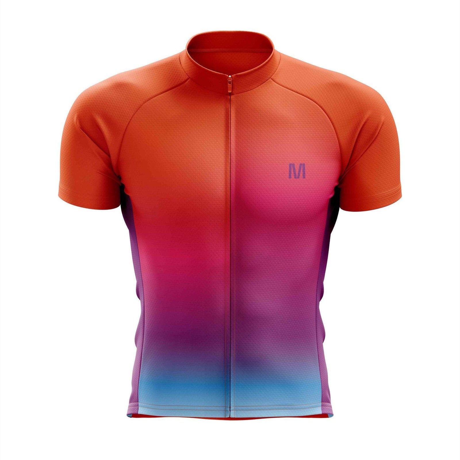 Men's Stylish Orange Cycling Jersey