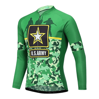 Men's US Army Long Sleeve Cycling Jersey