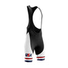 Men's USA White Cycling Bib Shorts
