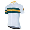 Men's White Green Pro Cycling Jersey