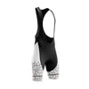 Men's White Triangles Cycling Bib Shorts