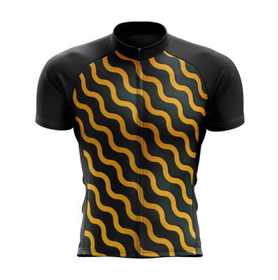 Men's Yellow Waves Cycling Jersey