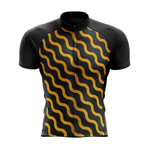 Men's Yellow Waves Cycling Jersey