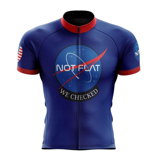 Not Flat We Checked Cycling Jersey