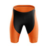 Orange Men's Gel Padded Cycling Shorts