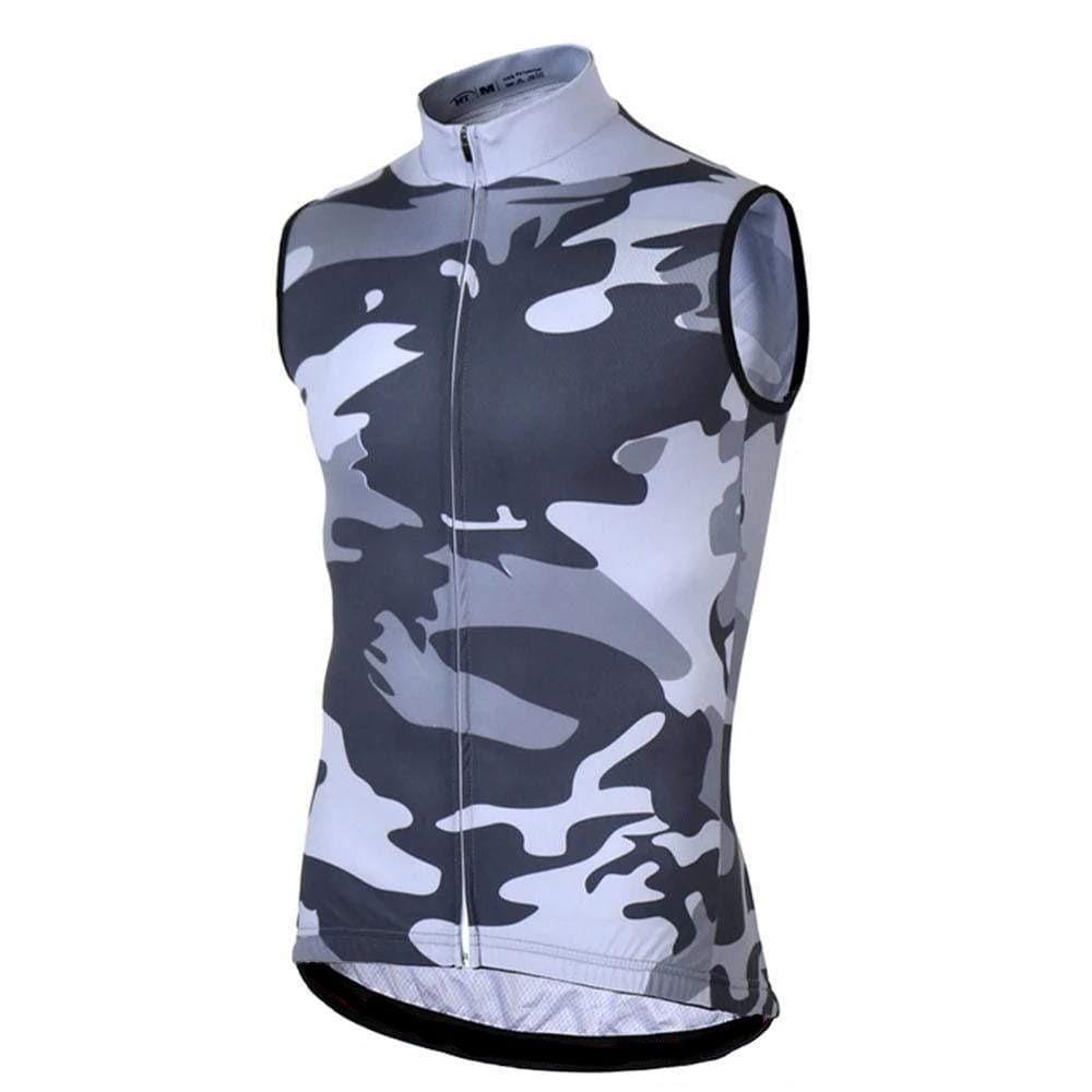 Sleeveless Camouflage Men's Cycling Jersey