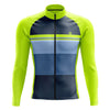 Striped Men's Long Sleeve Cycling Jersey