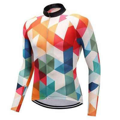 Triangles Long Sleeve Cycling Jersey