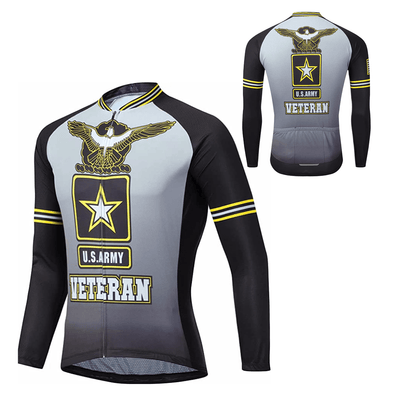 US Army Veteran Long Sleeve Cycling Jersey