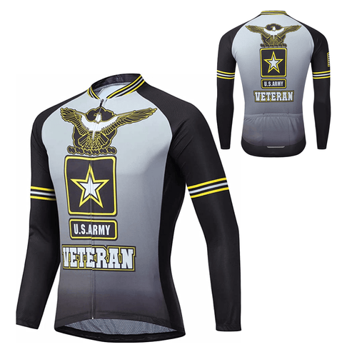 US Army Veteran Long Sleeve Cycling Jersey