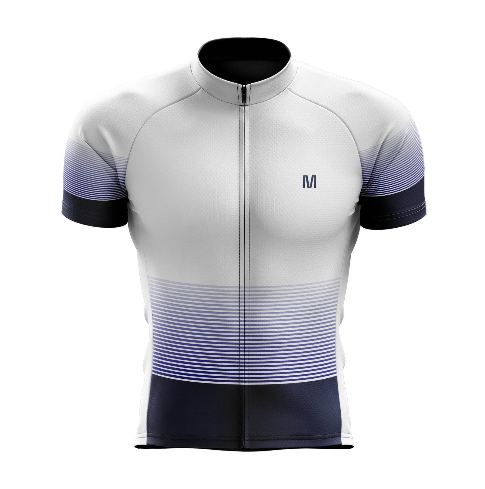White Blue Cycling Jersey