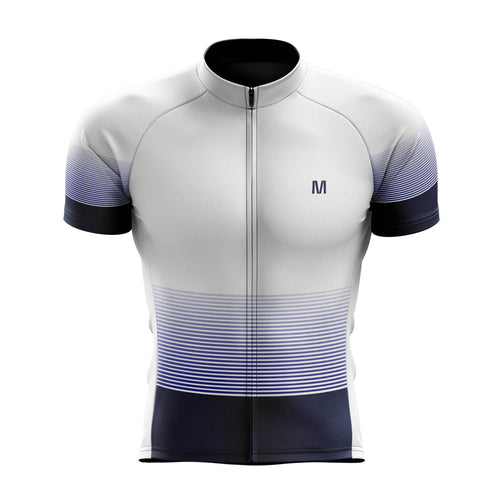 White Blue Cycling Jersey