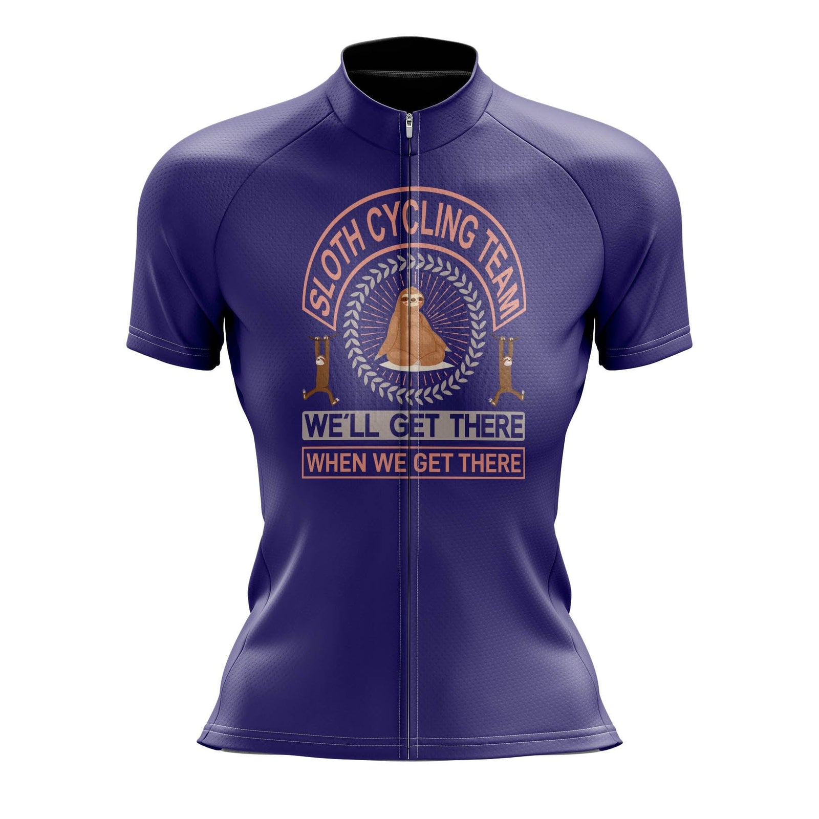 Women Sloth Purple Cycling Jersey