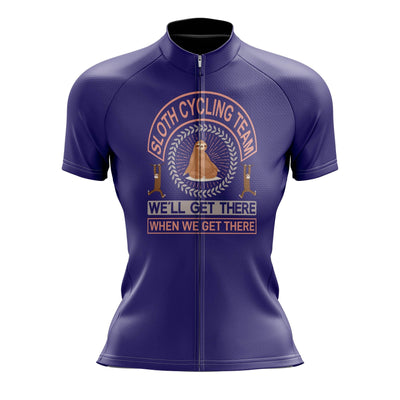 Women Sloth Purple Cycling Jersey