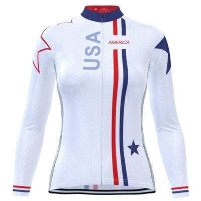Women's America Long Sleeve Cycling Jersey