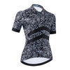 Women's Black Bandana Pattern Cycling Jersey