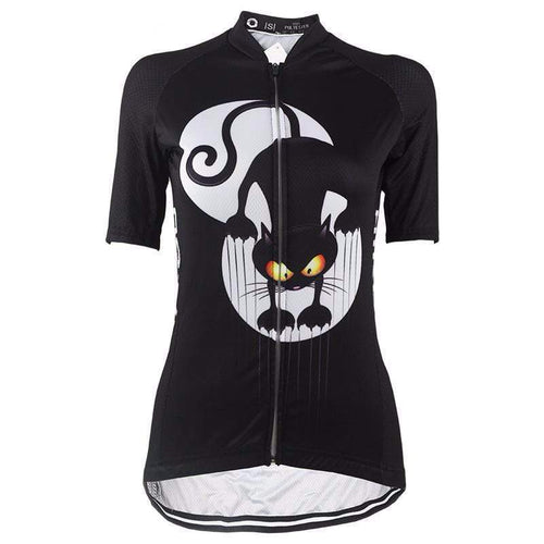 Women's Black Cat Clawing Cycling Jersey