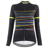 Women's Black Lines Long Sleeve Cycling Jersey