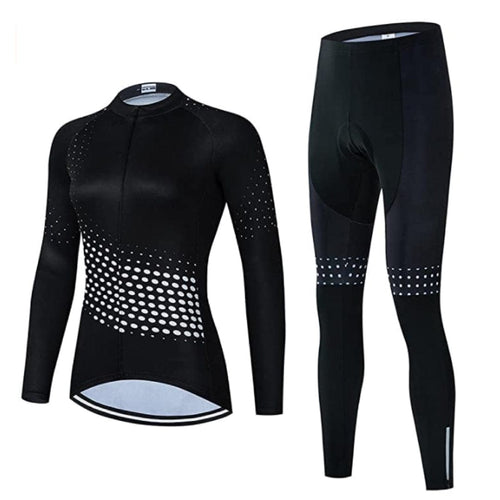 Women's Black Long Sleeve Cycling Jersey or Pants