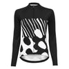 Women's Black & White Long Sleeve Cycling Jersey