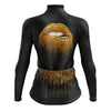 Women's Golden Lips Long Sleeve Cycling Jersey