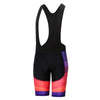 Women's Orange Pattern Bib Shorts