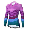 Women's Pink Gradient Long Sleeve Jersey