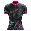 Women's Pink Splash Cute Cycling Jersey