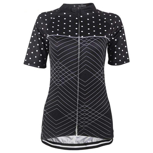Women's Polka Dot Zigzag Cycling Jersey