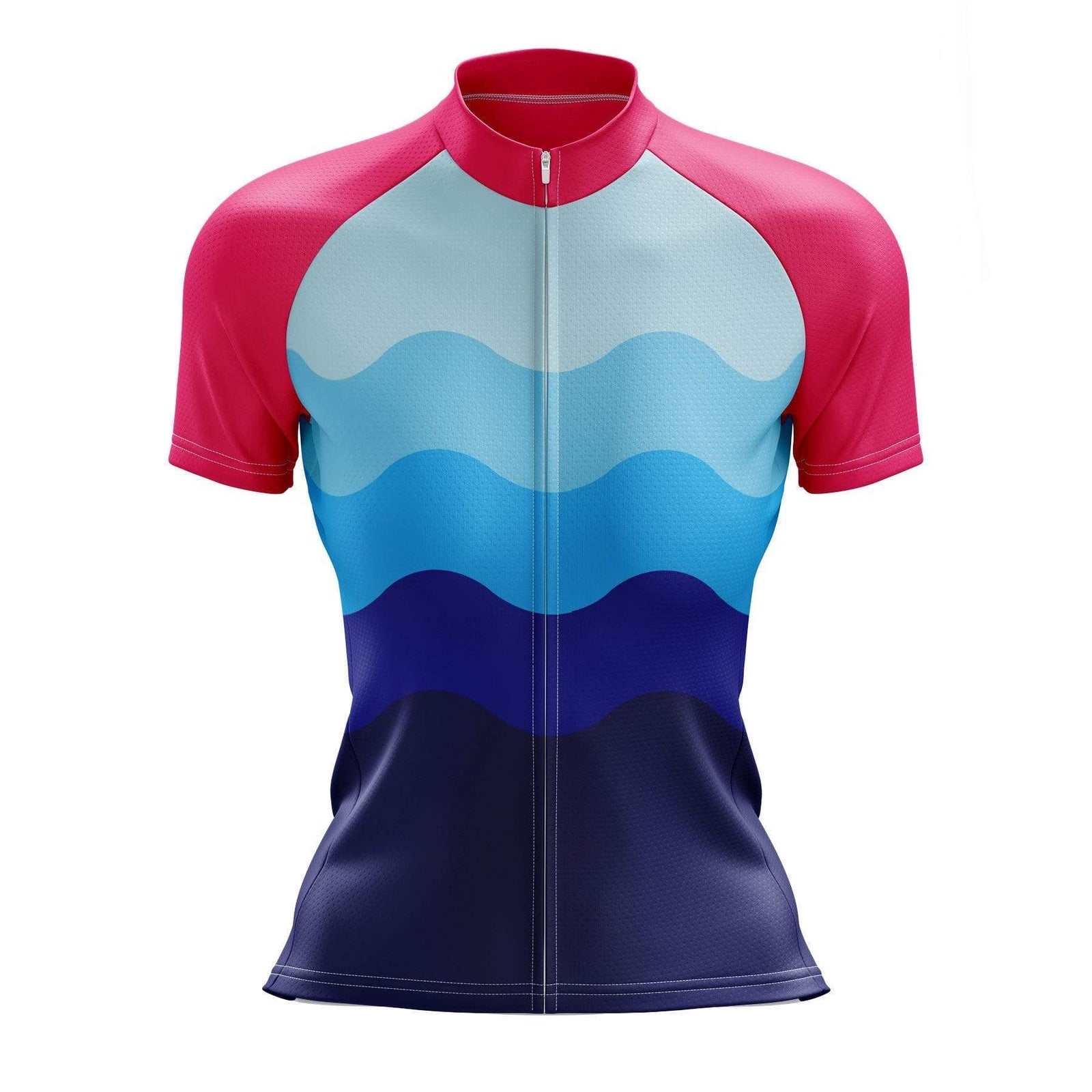 Women's Wavy Blue Cycling Jersey