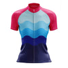 Women's Wavy Blue Cycling Jersey