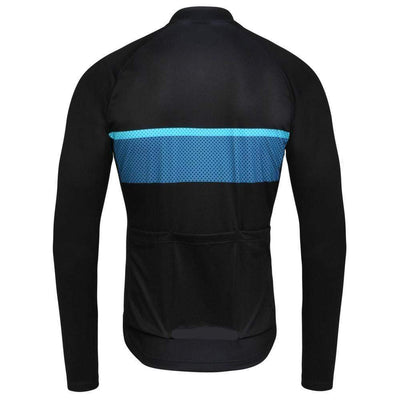 Black Classy Thermal Fleece Cycling Jersey Montella Cycling