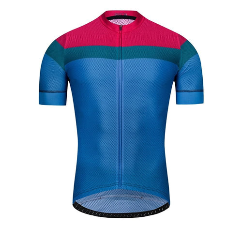 Blue Pink Color Intense Cycling Jersey Montella Cycling Men SS Jersey