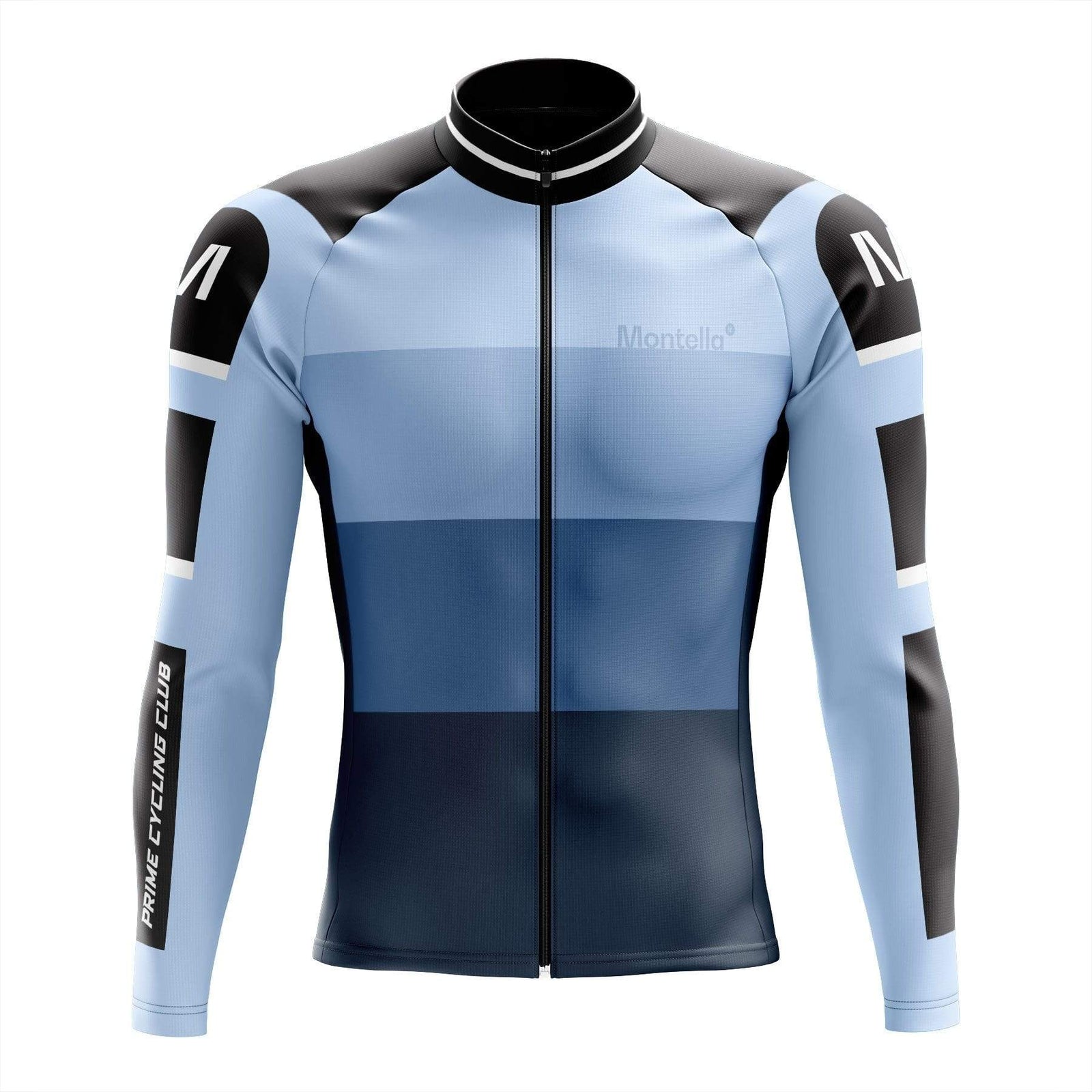 Blue Race Men's Long Sleeve Cycling Jersey Montella Cycling Men Long Sleeve