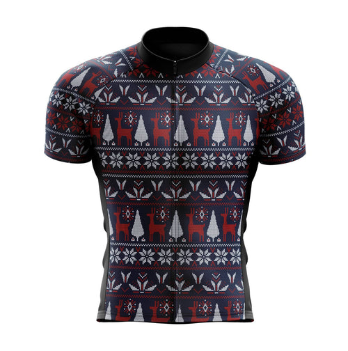 Christmas Blue Sweater Cycling Jersey Montella Cycling Men SS Jersey