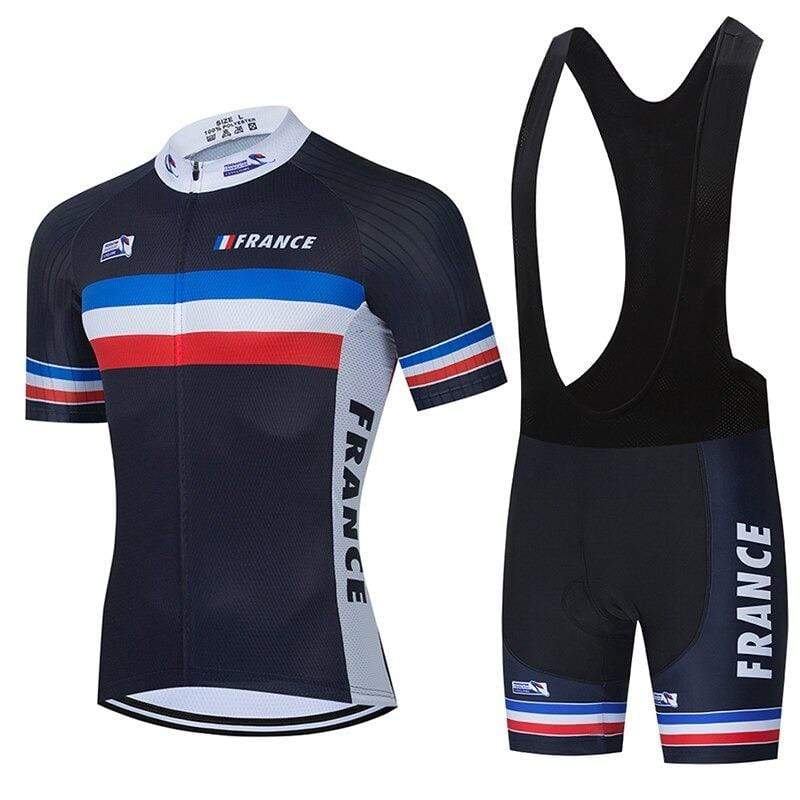 France Men's Cycling Jersey or Bibs Montella Cycling Cycling Kit