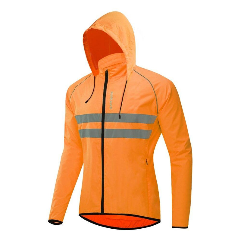 Montella Cycling Accessories M / Orange Windproof Waterproof Men's Cycling Jacket with Hood