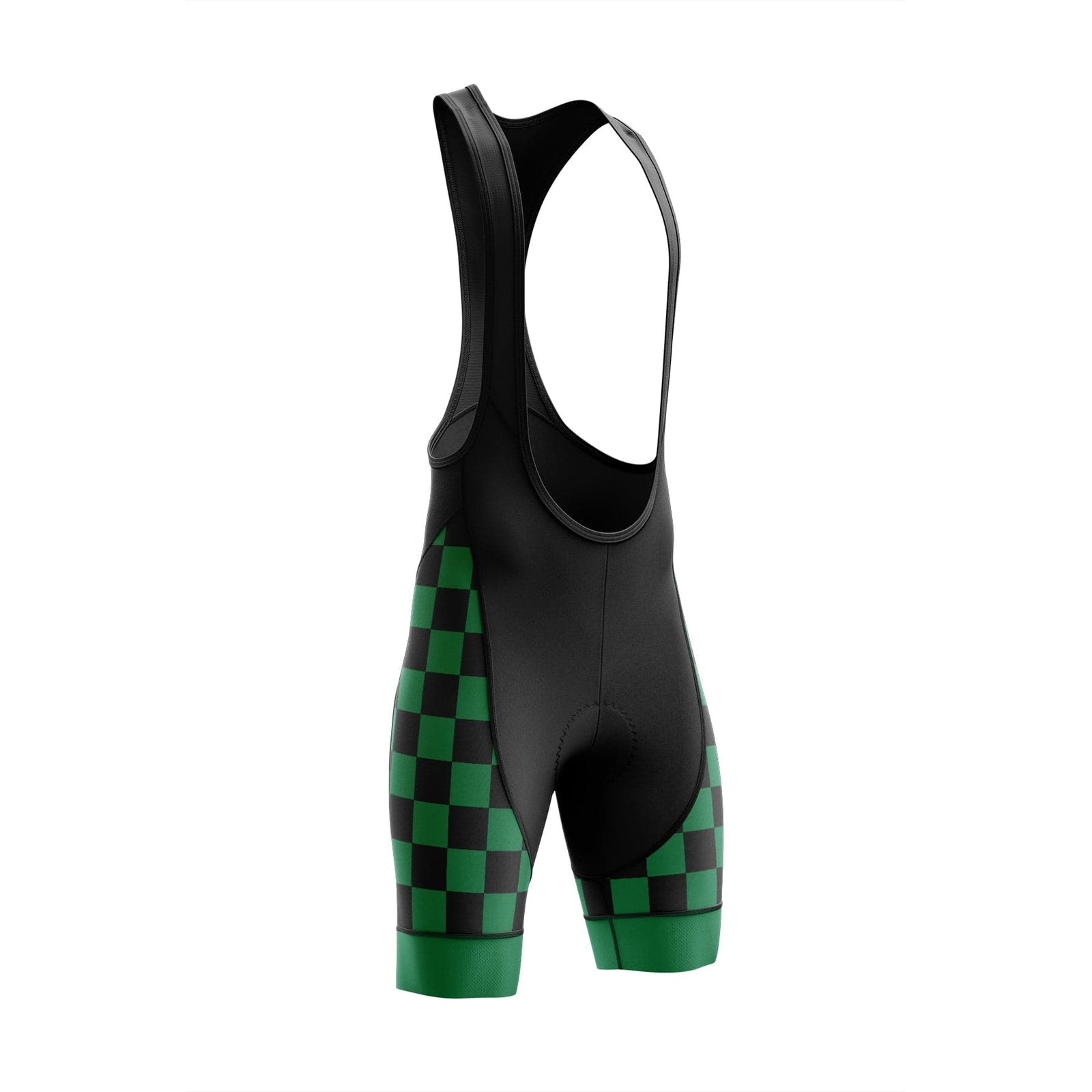 Montella Cycling Bibs Men's Green Squares Cycling Bib Shorts