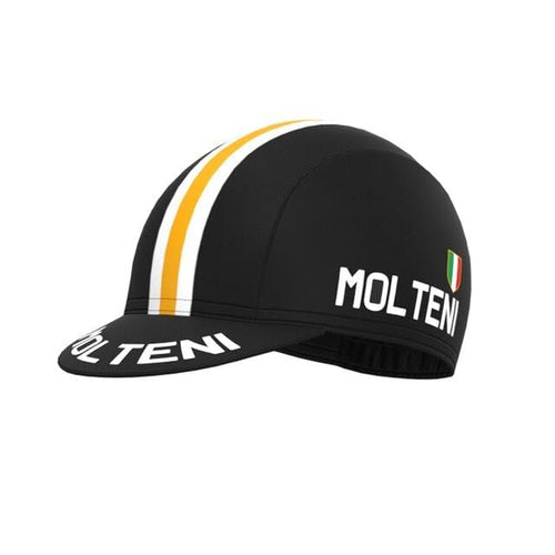Montella Cycling Cycling Cap Retro Molteni Black Quick-Dry Cycling Cap
