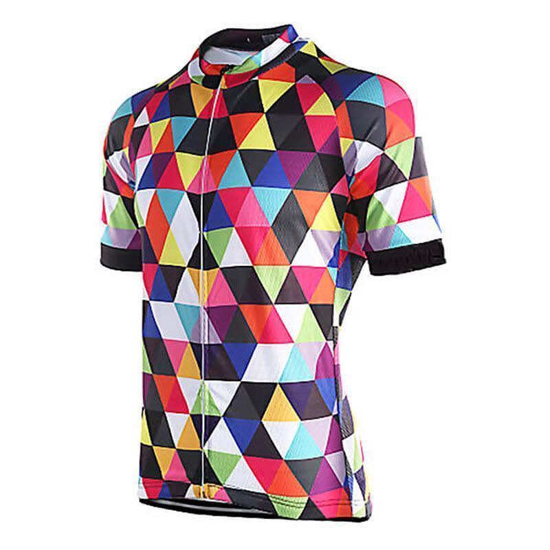 Montella Cycling Cycling Jersey Men's Colorful Triangles Cycling Jersey