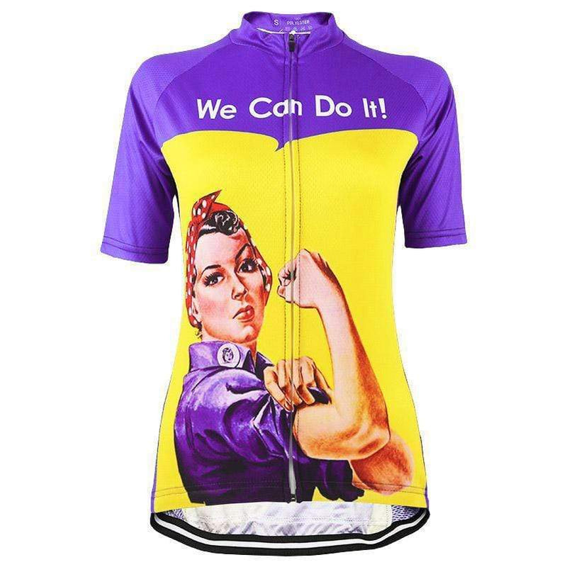 Montella Cycling Cycling Jersey Women's Retro Rosie the Riveter Cycling Jersey