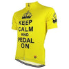 Montella Cycling Cycling Jersey Yellow / XS Men's Keep Calm and Pedal On Cycling Jersey
