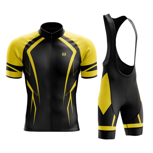 Montella Cycling Cycling Kit Men's Yellow Black Cycling Jersey or Bibs