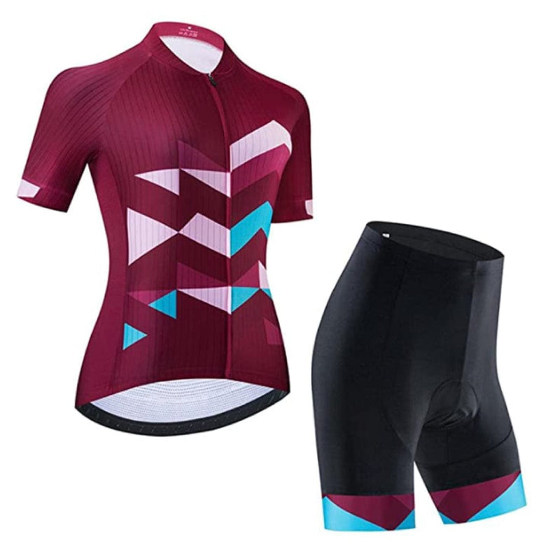 Montella Cycling Cycling Kit Women's Burgundy Cycling Jersey or Shorts