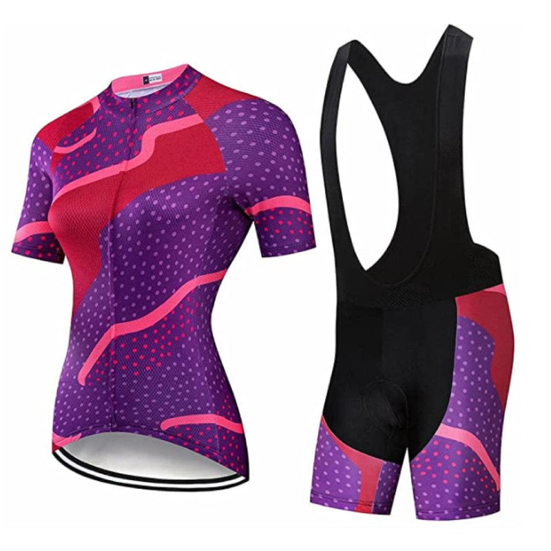 Montella Cycling Cycling Kit Women's Purple Dots Cycling Jersey or Shorts