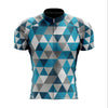 Montella Cycling Cycling Kit XS / Jersey Only Men's Blue Triangles Cycling Jersey or Bibs