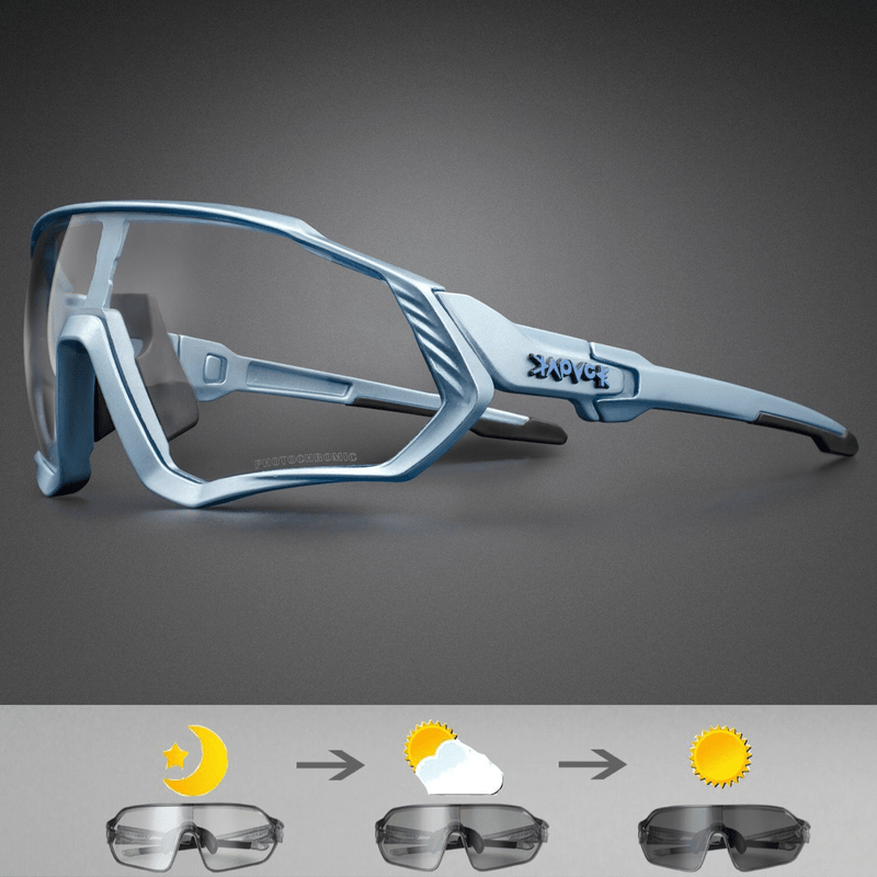 Montella Cycling Glasses Blue Professional Photochromic Cycling Glasses
